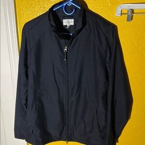 Cutter & Buck Black Lightweight Shirt Jacket with Stand-Up Collar